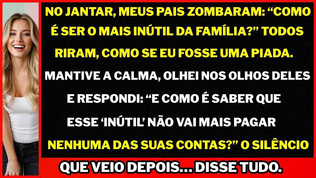 No jantar, meus pais riram com desprezo: “E aí, como é fracassar na vida?” — Eu só fiz uma pergunta…