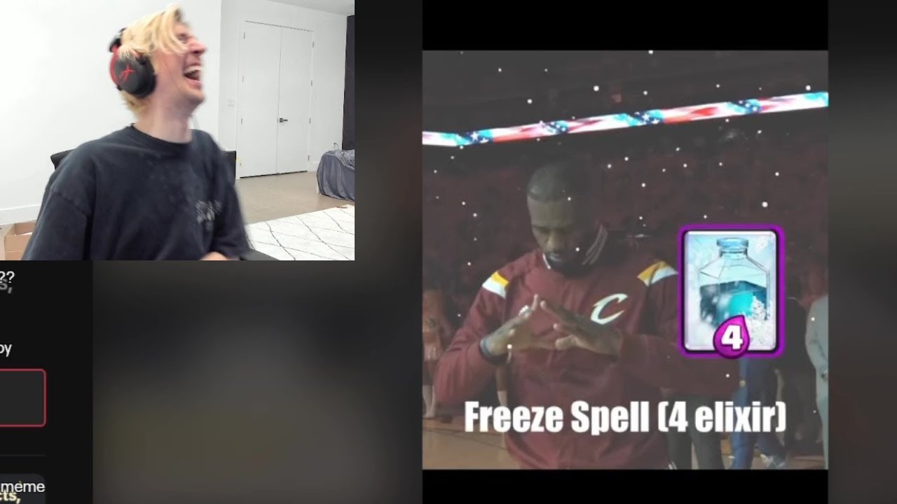 xQc не может перестать смеяться над мемом с Леброном Джеймсом