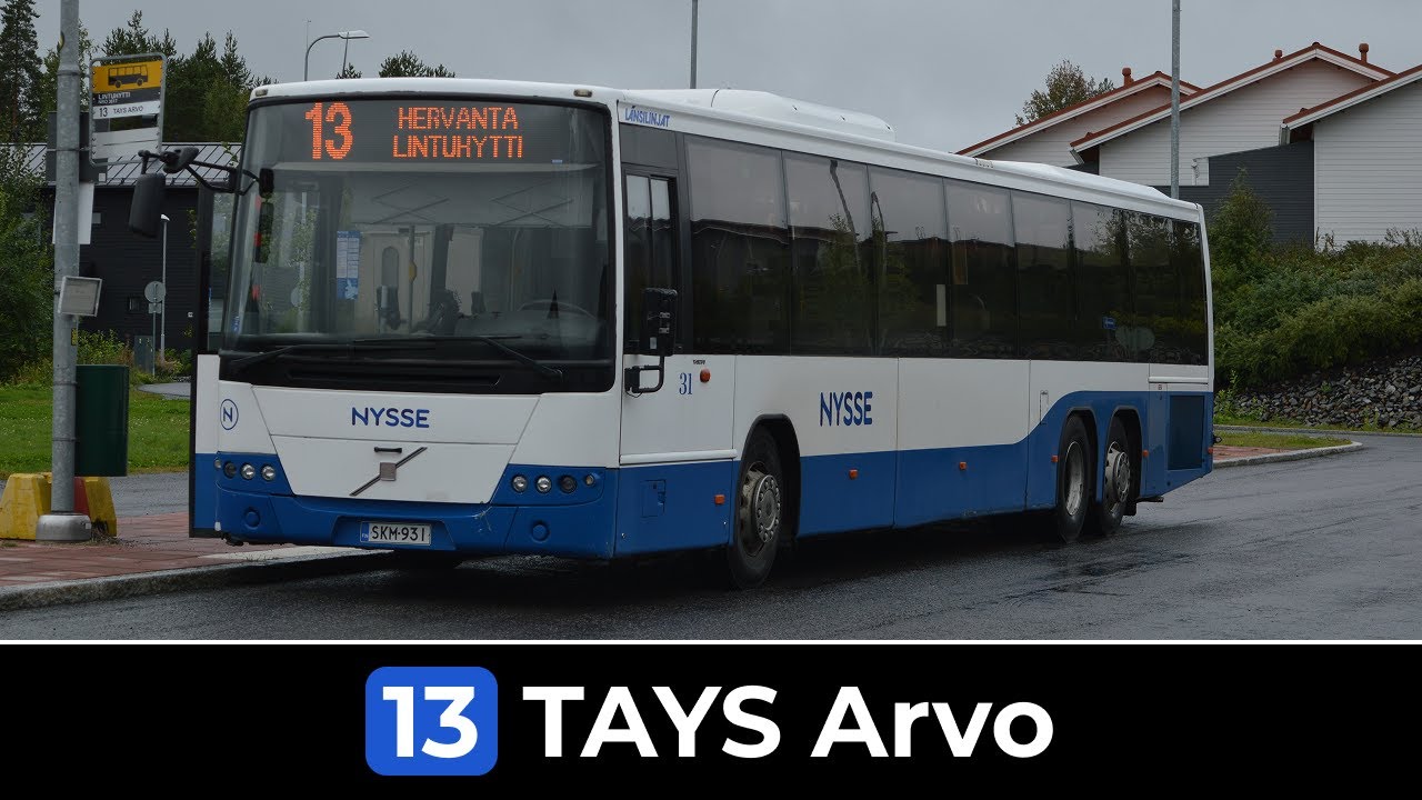 Tampere Nysse Linja 13: Lintuhytti - TAYS Arvo