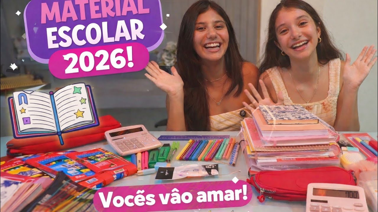 Nosso Material Escolar 2026 completo! 🎒💜