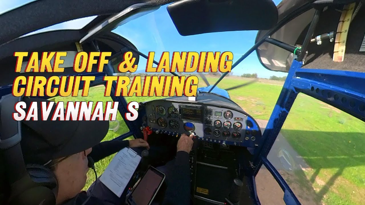 SAVANNAH S; CIRCUITS TRAINING. TAKE-OFFS, LANDINGS AND TOUCH AND GO ; ENTIRE FLIGHT; ORIGINAL SOUND