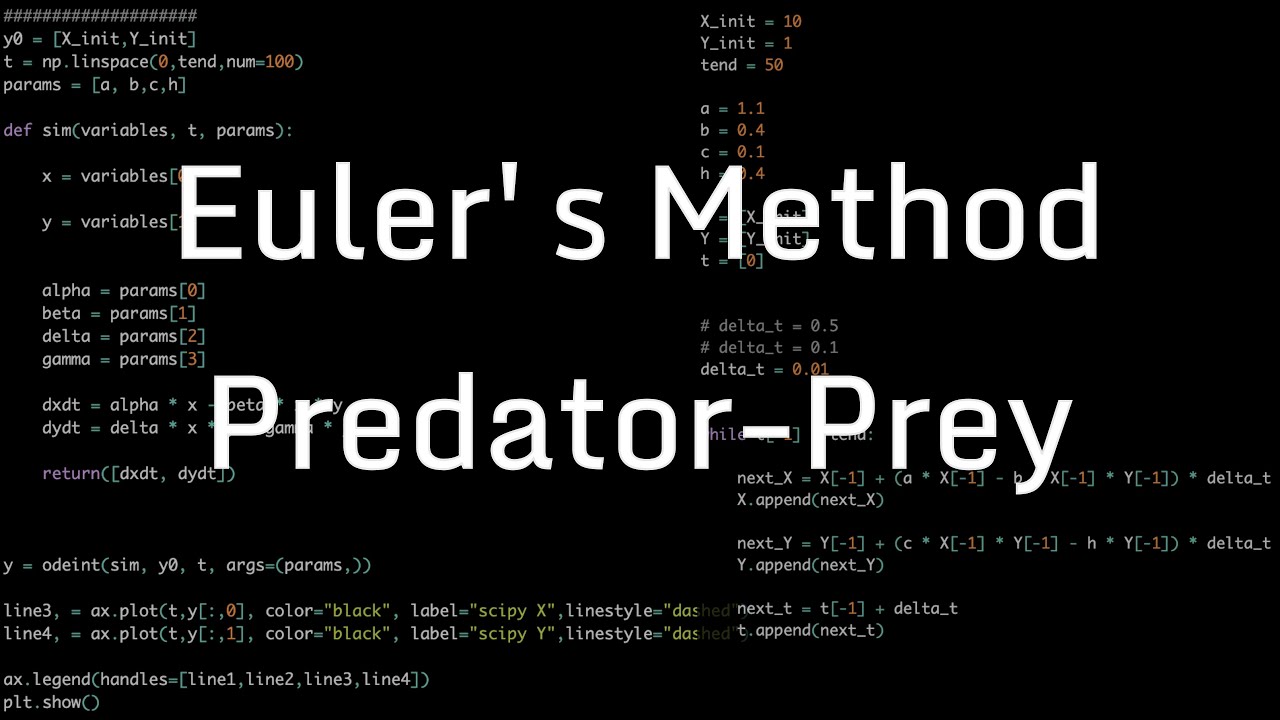 Euler's Method in Python: Predator-Prey Example