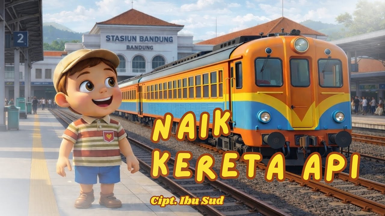 Naik Kereta Api | Lagu Anak-Anak Indonesia | Bernyanyi & Belajar 🚂 Cipt. Ibu Sud 🎵