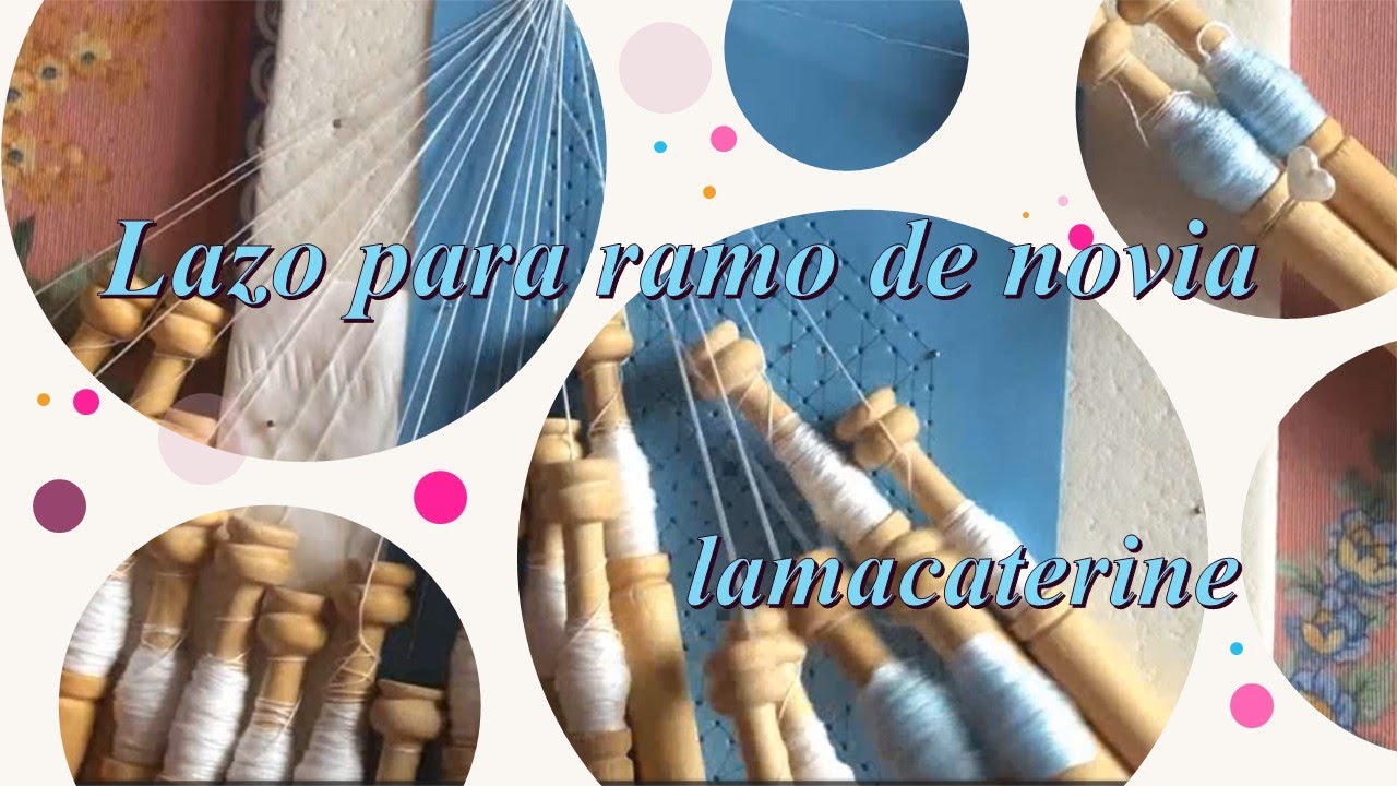 Lazo para ramo de novia de encaje de bolillos