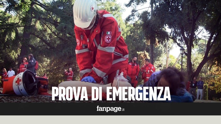 Bomba ad un concerto, la simulazionedella Croce Rossa nel centro di Roma