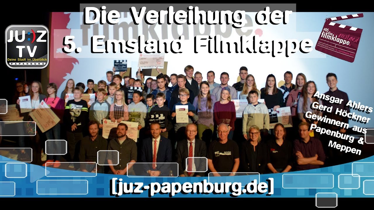 JUZ-TV Emsland Filmklappe 2017 Verleihung in Meppen