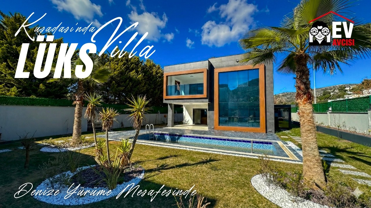 Kuşadası'nda Denize Yürüme Mesafesinde Geniş Bahçeli Lüks Villa I Kuşadası Satılık Villa 1225