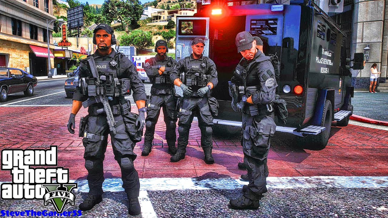 Playing GTA 5 As A POLICE OFFICER SWAT 3| LAPD|| GTA 5 Lspdfr Mod| 4K