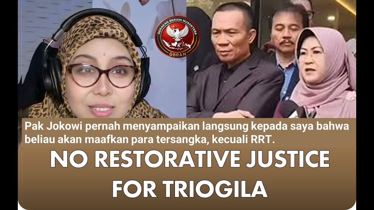 NO RESTORATIVE JUSTIVE FOR RRT, kata pak Jokowi.