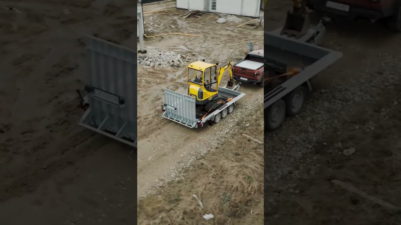 Remorca transport utilaje Martz Bai 400/3 trei axe 3500kg #remorca #construction #utilaje