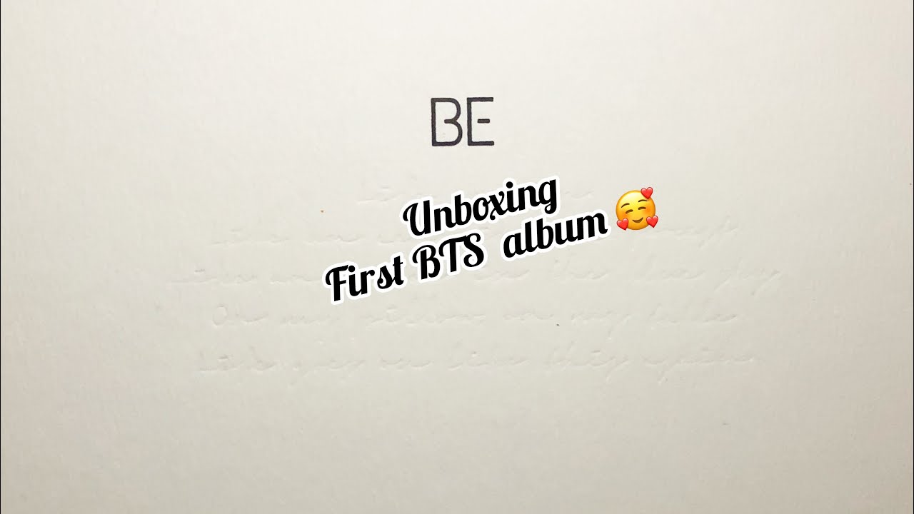 Unboxing BE BTS album - my first album