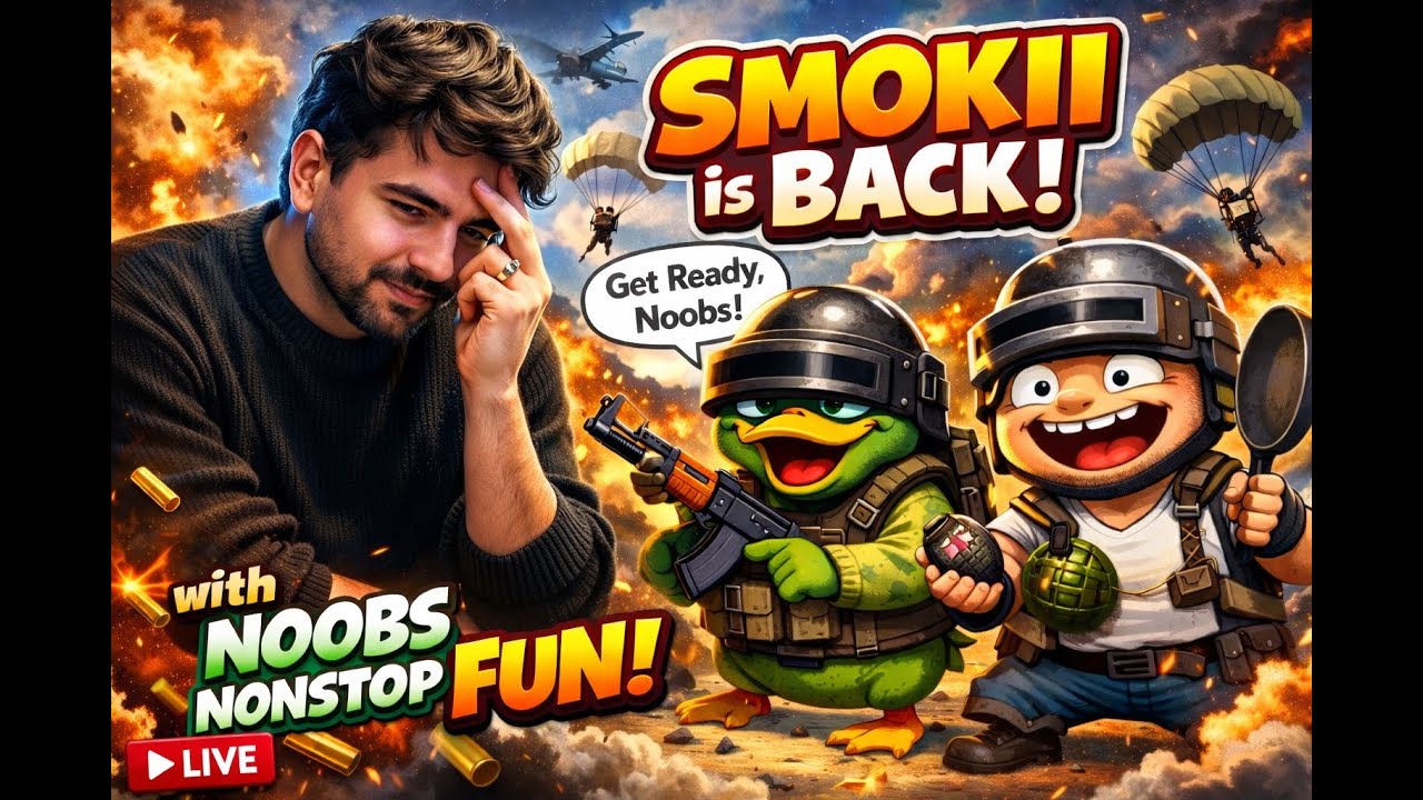SMOKII IS BACK | Pubg Mobile | NonStop Fun | Noobest Team Mates Ever