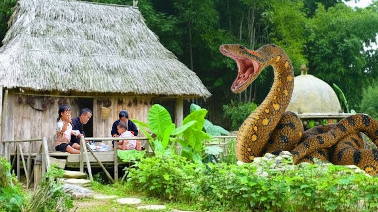 Terrifying Moment - Giant Python Attacks Dwarf Family on Their Peaceful Farm