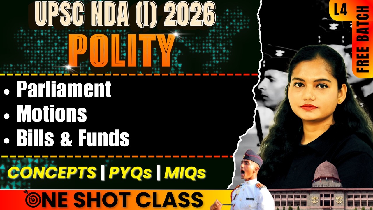 Polity For NDA 1 2026 Exam | Concepts | Important Questions | PYQs | FREE BATCH | Marathon