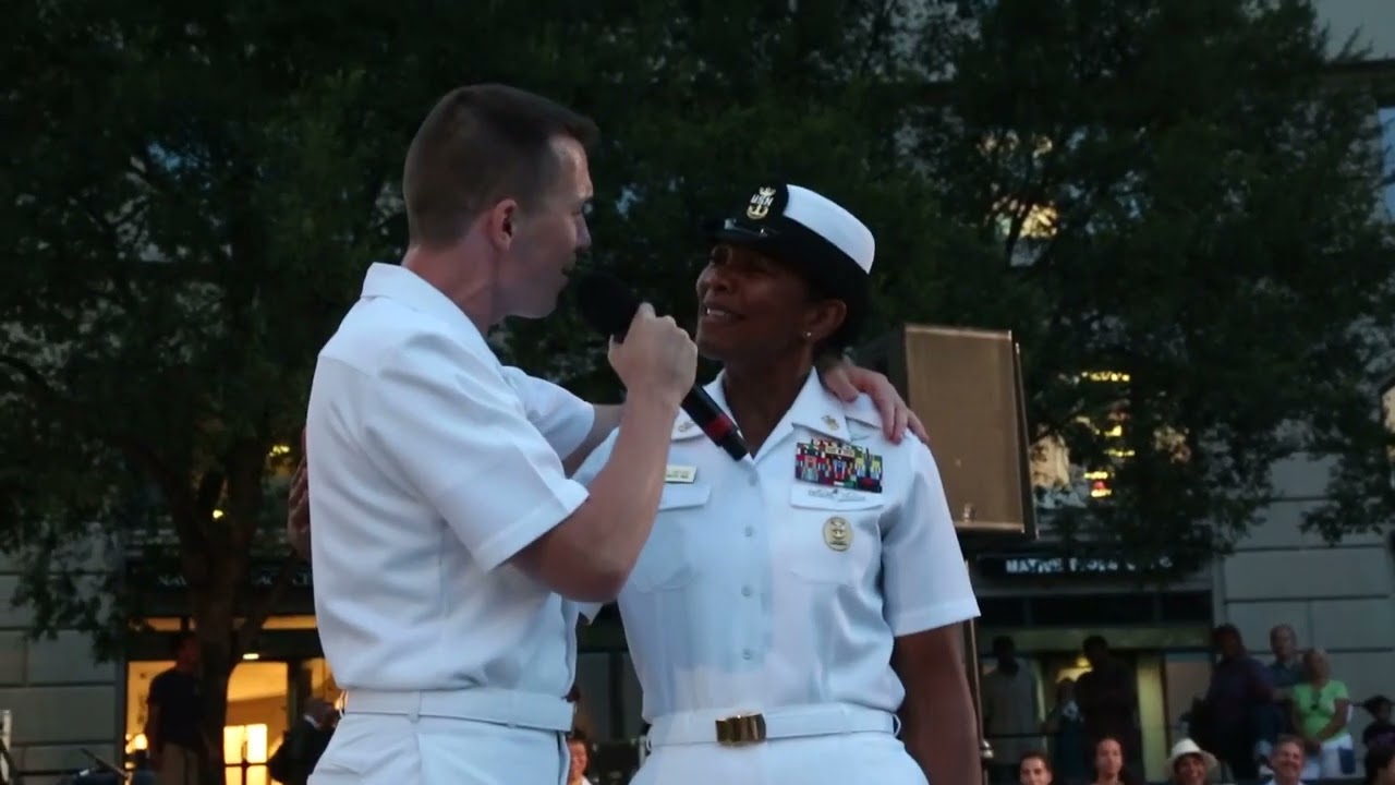 U.S. Navy Band @ U.S. Navy Memorial, July 29, 2014. The Jersey Boys/Four Seasons Medley