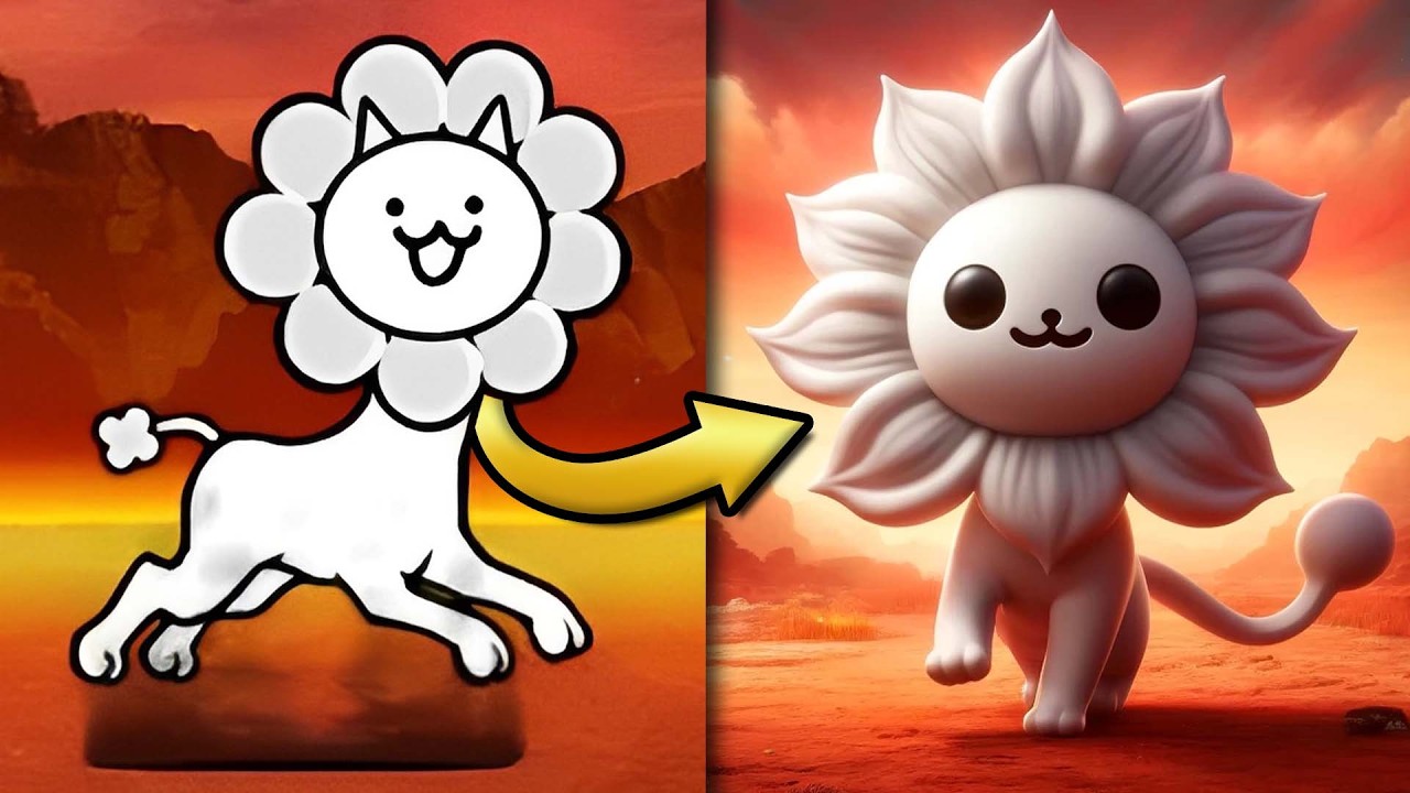 AI Draws BATTLE CATS!