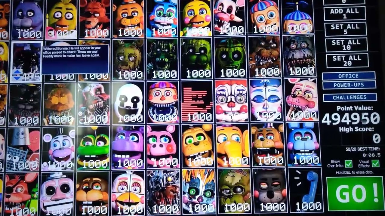Fnaf UCN 50/1000