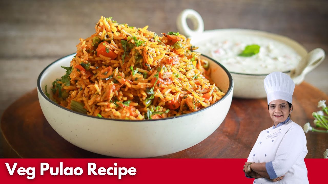 Veg Pulao with Raita at home | Restaurant style Veg Pulav