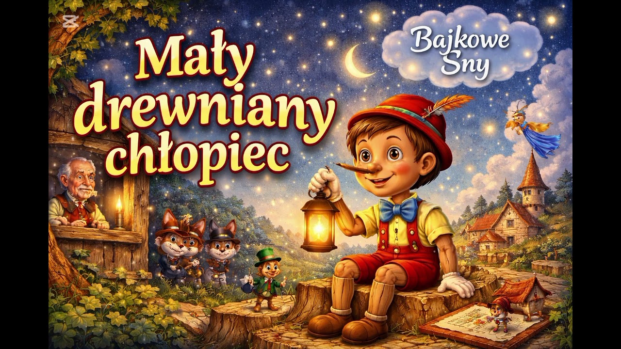 Bajka do snu.💫 Mały drewniany chłopiec.✨ W tle muzyka relaksacyjna /Bajkowy sen.☁️
