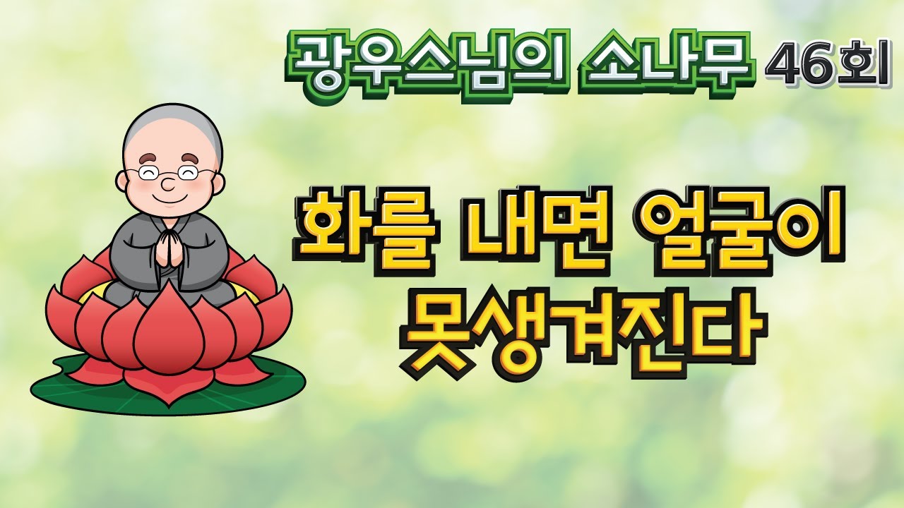 화를 내면 얼굴이 못생겨지다 | 광우스님의 소나무 46회