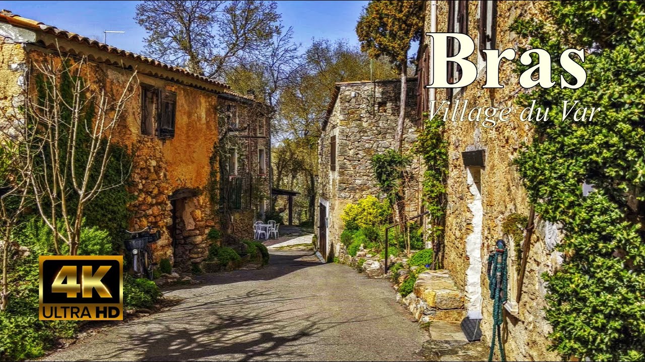 BRAS🌳Village du Var - Visite des villes et villages Français [4K]