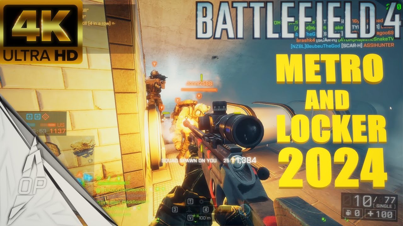 BF4 SNIPING ON LOCKER AND METRO IN 2024 EP.1 _ BATTLEFIELD 4 PC GAMEPLAY [4K 60FPS] #bf4 #4k #60fps