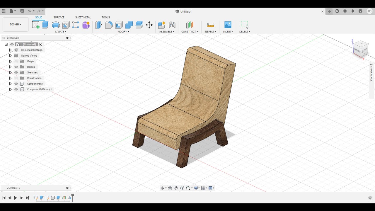 Fusion 360 |  Chair | Tutorial
