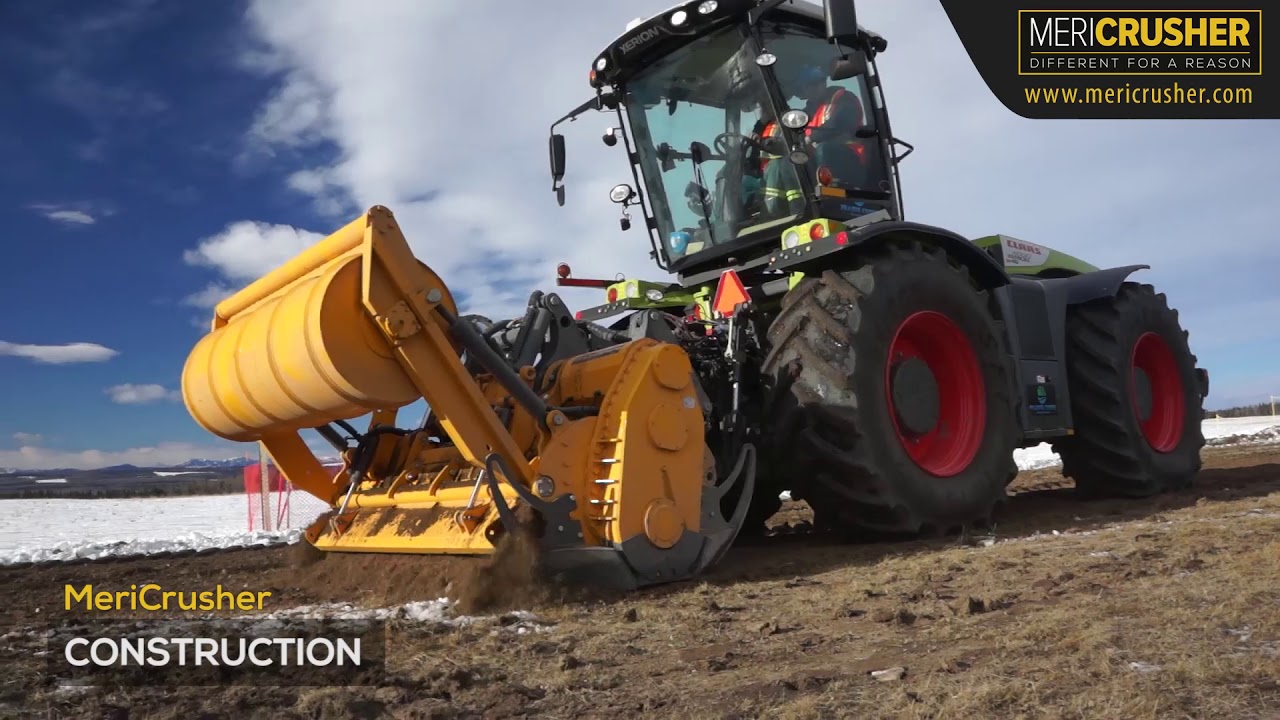 Most Efficient Crawler Tractor MT-700 / MeriCrusher mulchers at work.