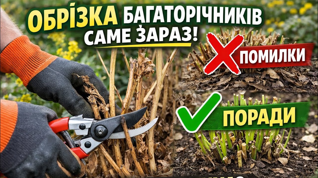 Не робіть так! Обрізка багаторічників.