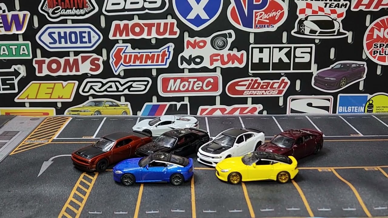 Showcase: 2023 AutoWorld Release 3 - Dodge Charger And Challenger, Nissan Z And Corvette C8