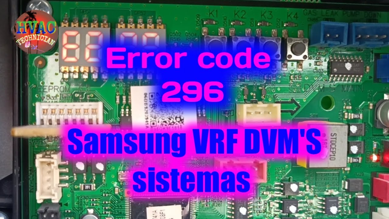Error code 296 how to solve Samsung vrf DVM'S sistemas