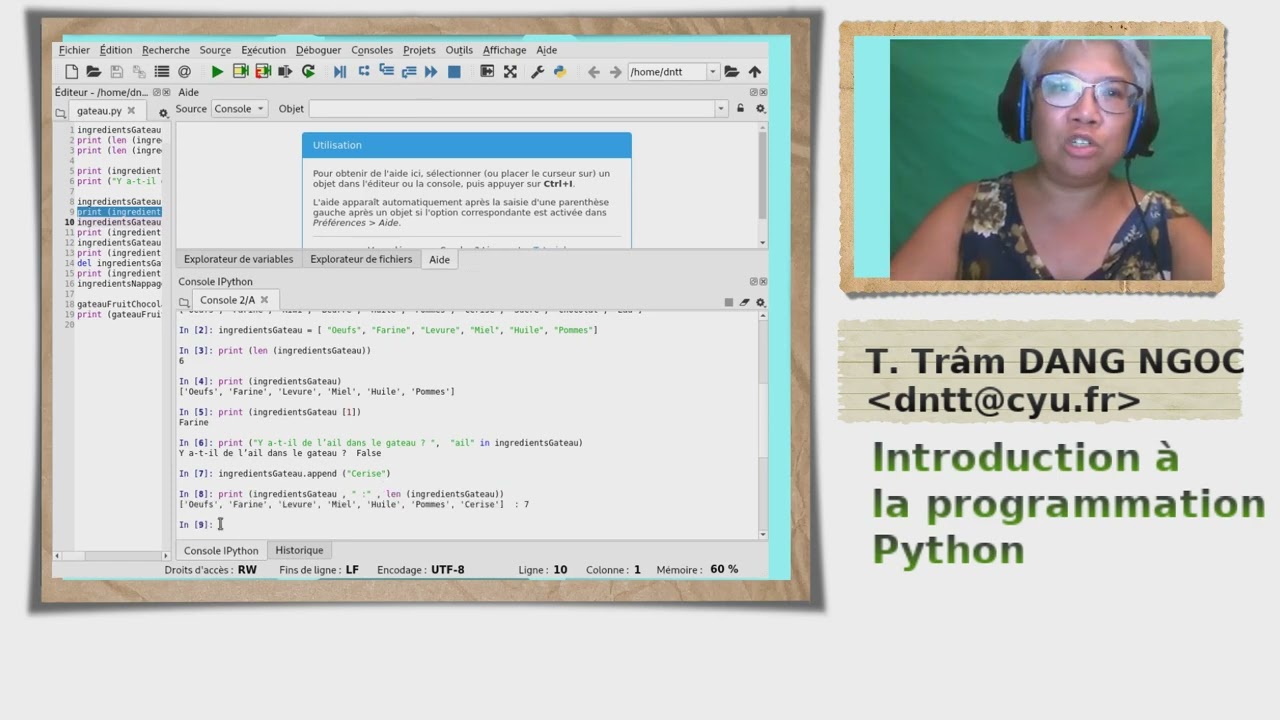 Introduction à la programmation Python 5a : les listes