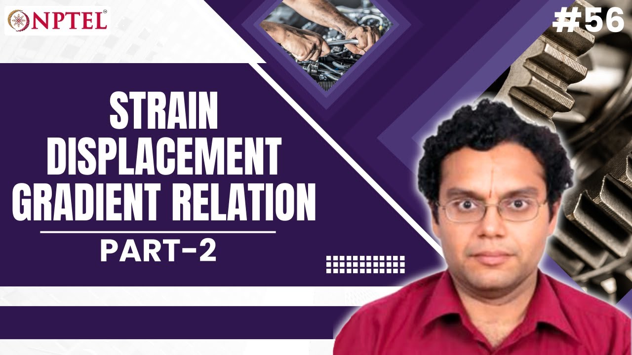 #56 Strain Displacement Gradient Relation | Normal & Shear Strain