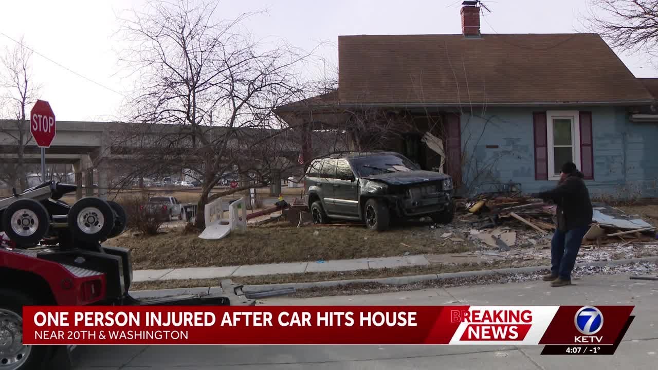 Omaha police warn of dangers of drinking and driving after vehicle collides with house