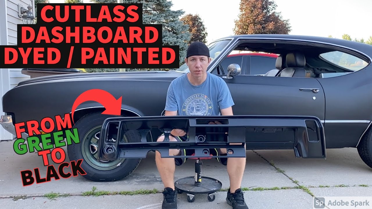 Rebuilding 1970 Cutlass Episode 10 - Dyeing / Painting Dashboard - How To