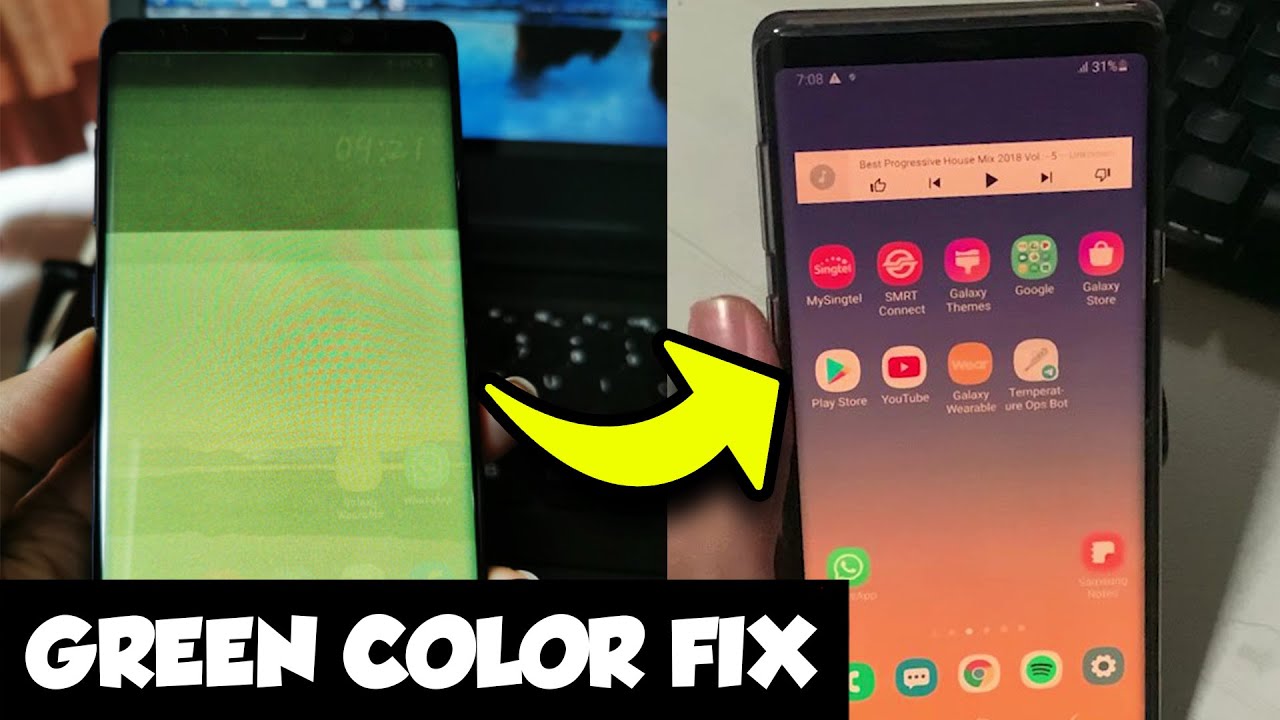 HOW TO FIX SAMSUNG NOTE 9 GREEN SCREEN PROBLEM