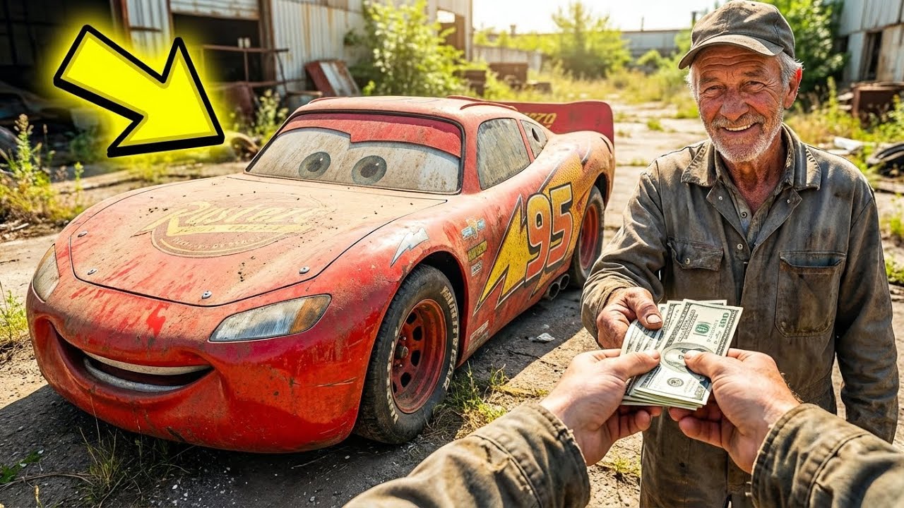POV ASMR Car Restoration  2006 Lightning McQueen Forgotten in Old Water Treatment Plant — $360 Buy