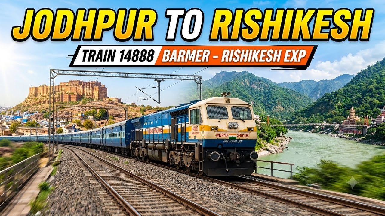 14888 ||Barmer Rishikesh Express || Kalka Express || कालका एक्सप्रेस 14888 || Jodhpur To Haridvar