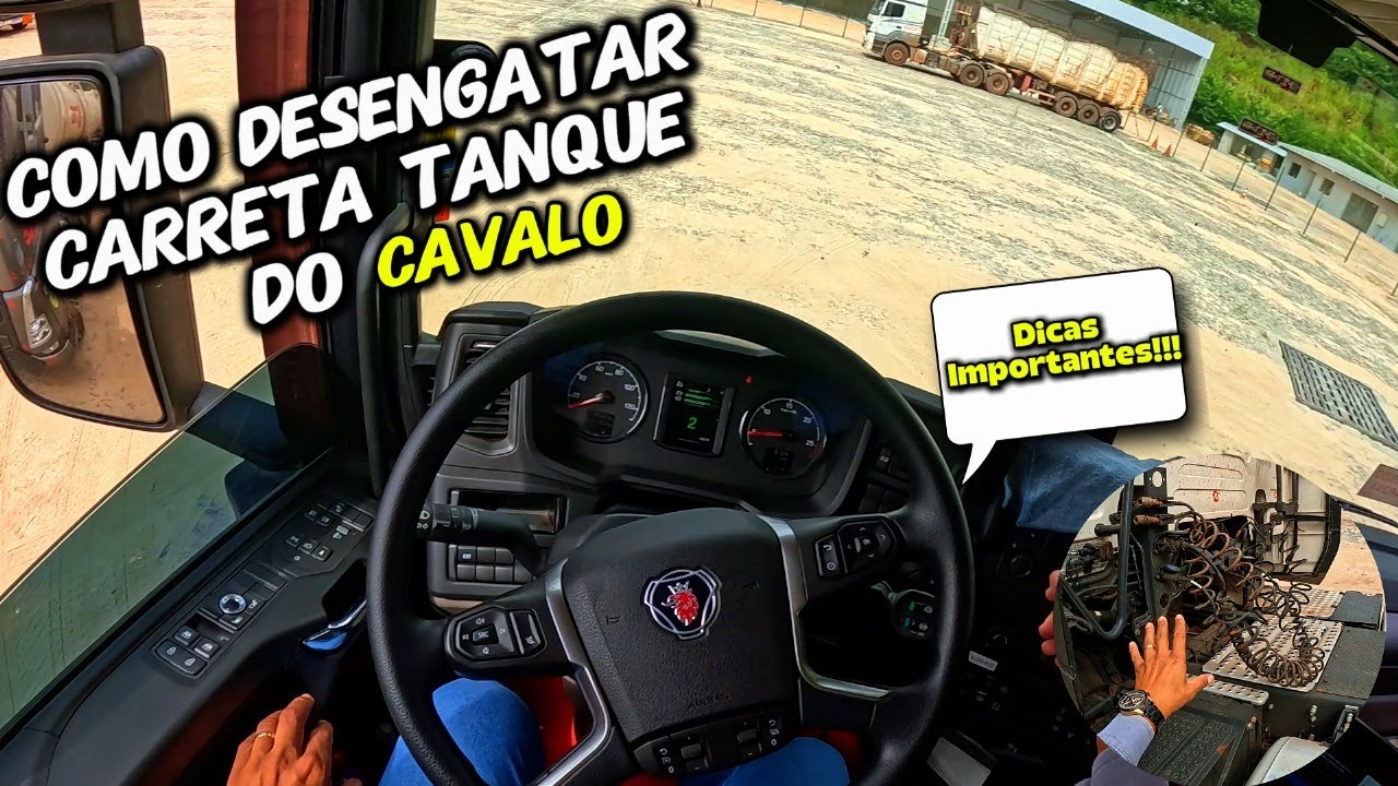Como desengatar Carreta tanque 9 eixo