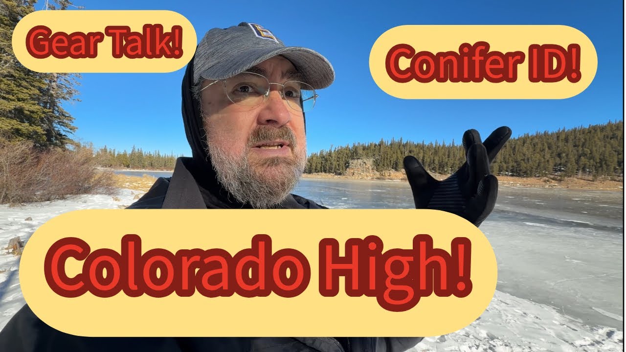 Colorado lake hike with conifer identification and cold weather gear  recommendations.