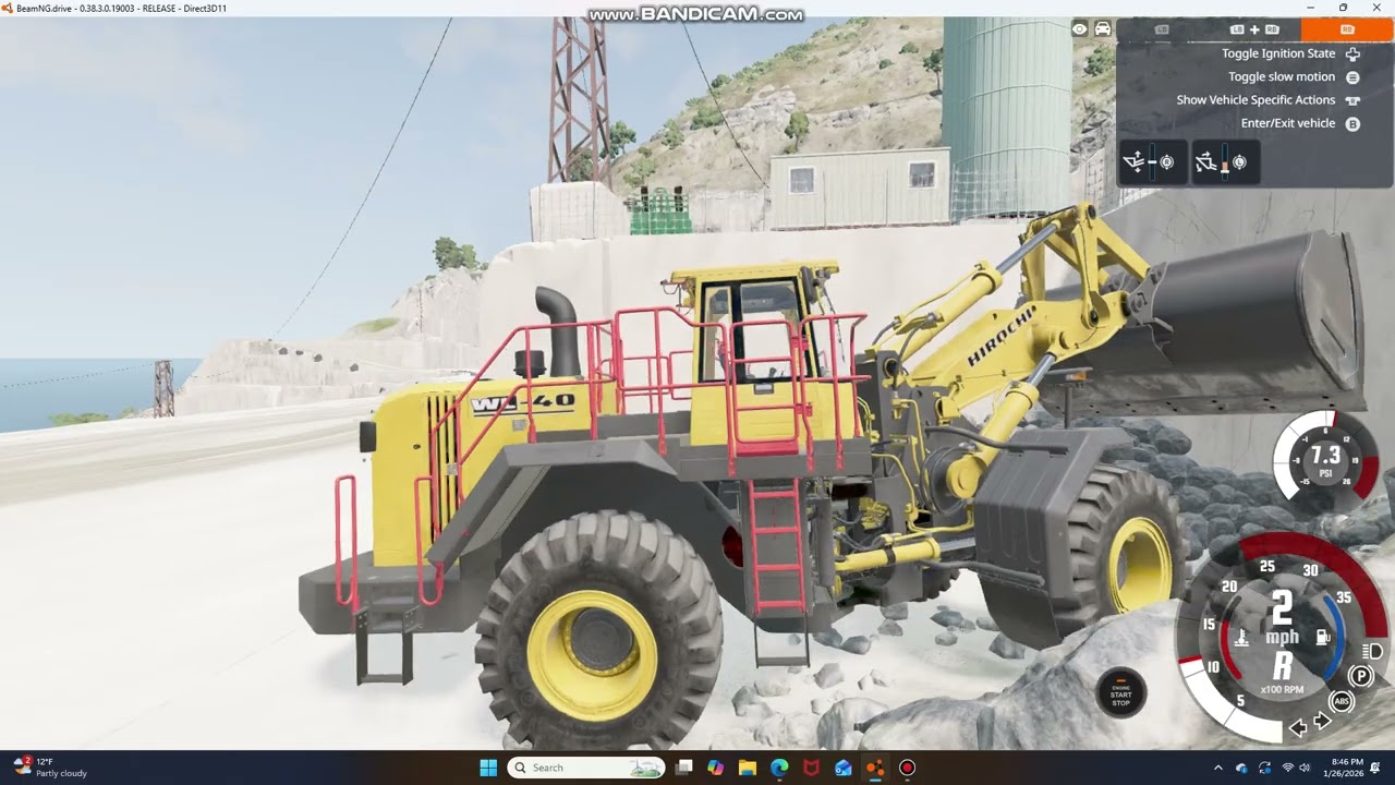 Part 3 of transporting the rock with a wheel loader