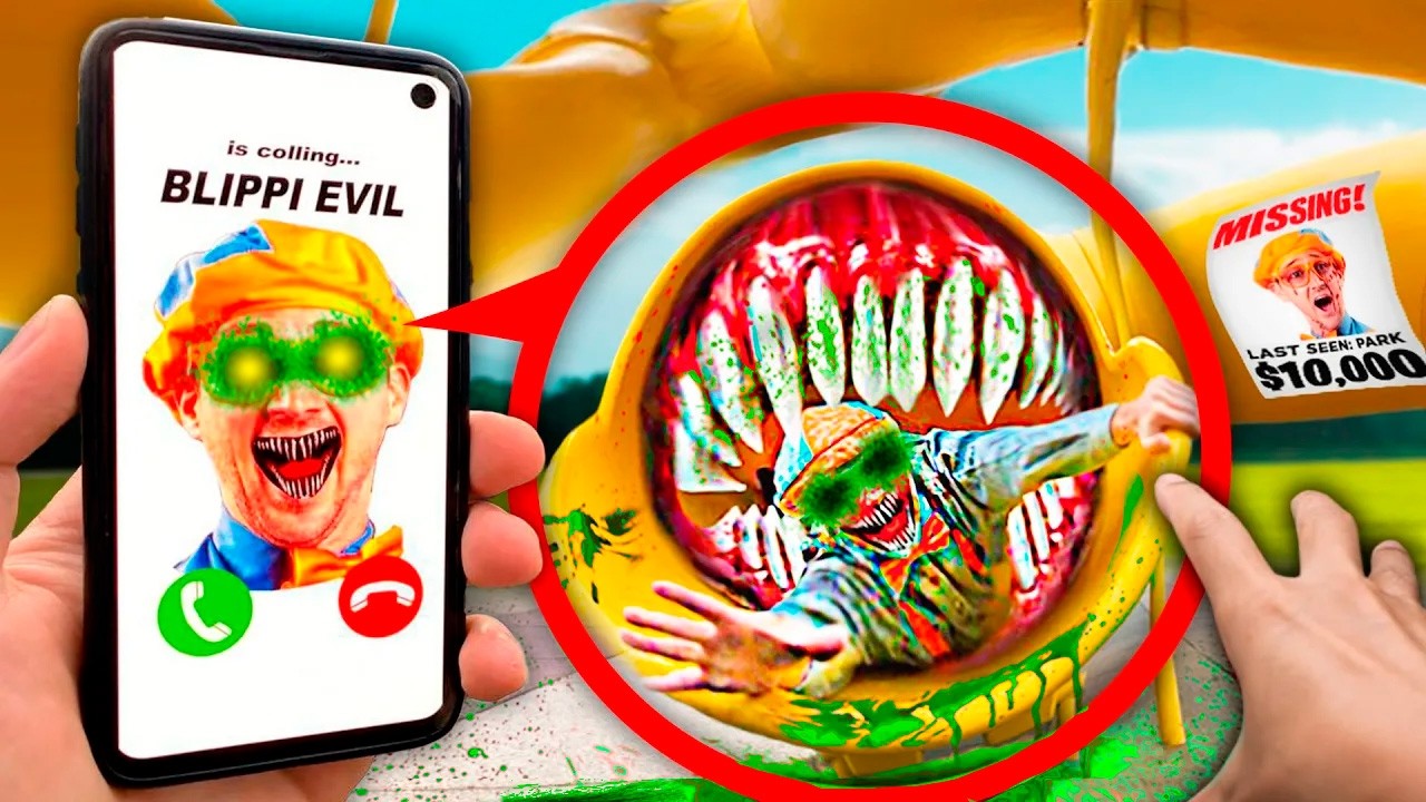 BLIPPI SLIDE EATER SCP EATS BLIPPI EXE and then he was turn into BLIPPI EVIL Vlad ang Niki film it
