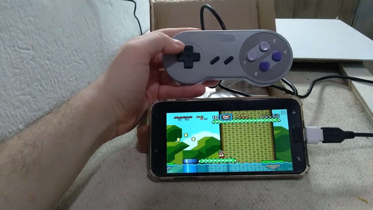 como jogar com controle usb de super Nintendo no celular Android