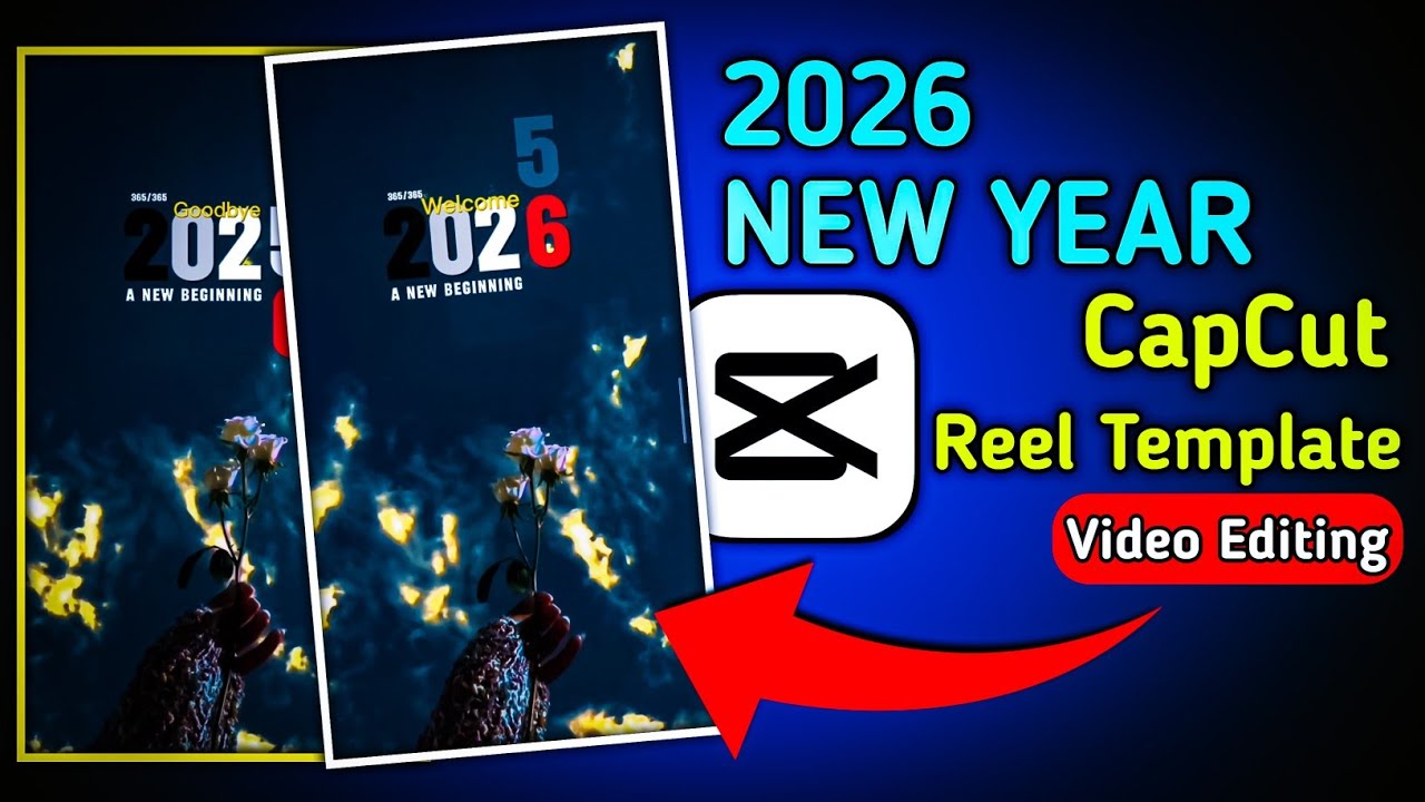 2026 Happy New Year Video Editing Capcut Template | Happy New Year Reels Editing