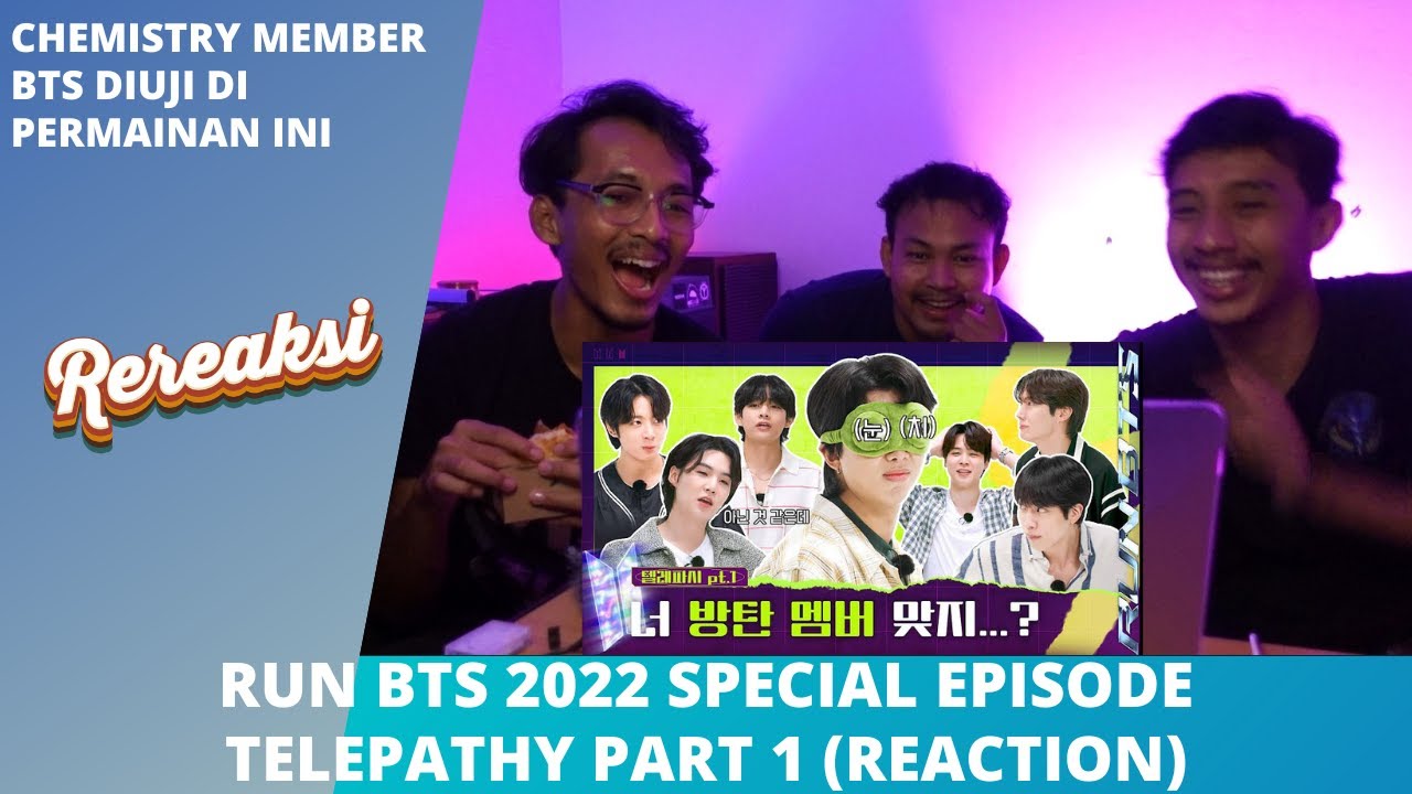 RUN BTS 2022 SPECIAL EPISODE TELEPHATY PART 1 (REACTION)