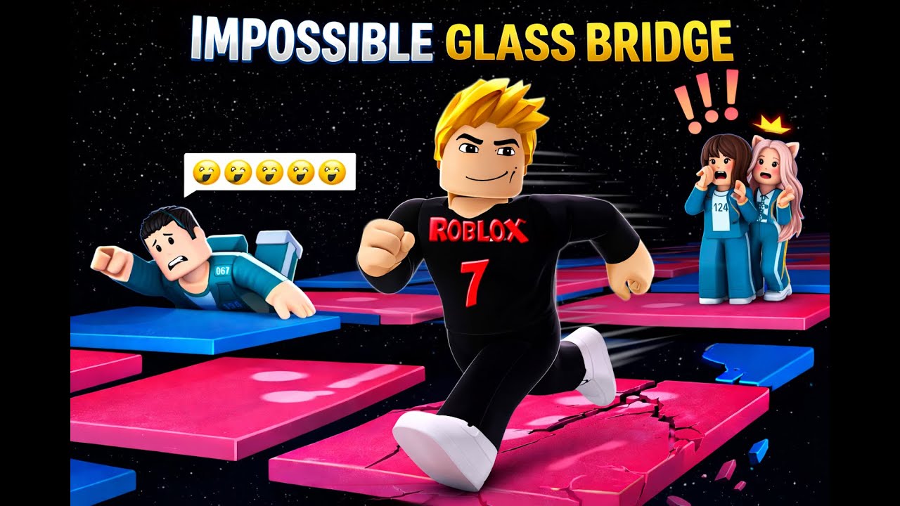PLAYING (ROBLOX) IMPOSSIBLE GLASS BRIDGE (pt118)