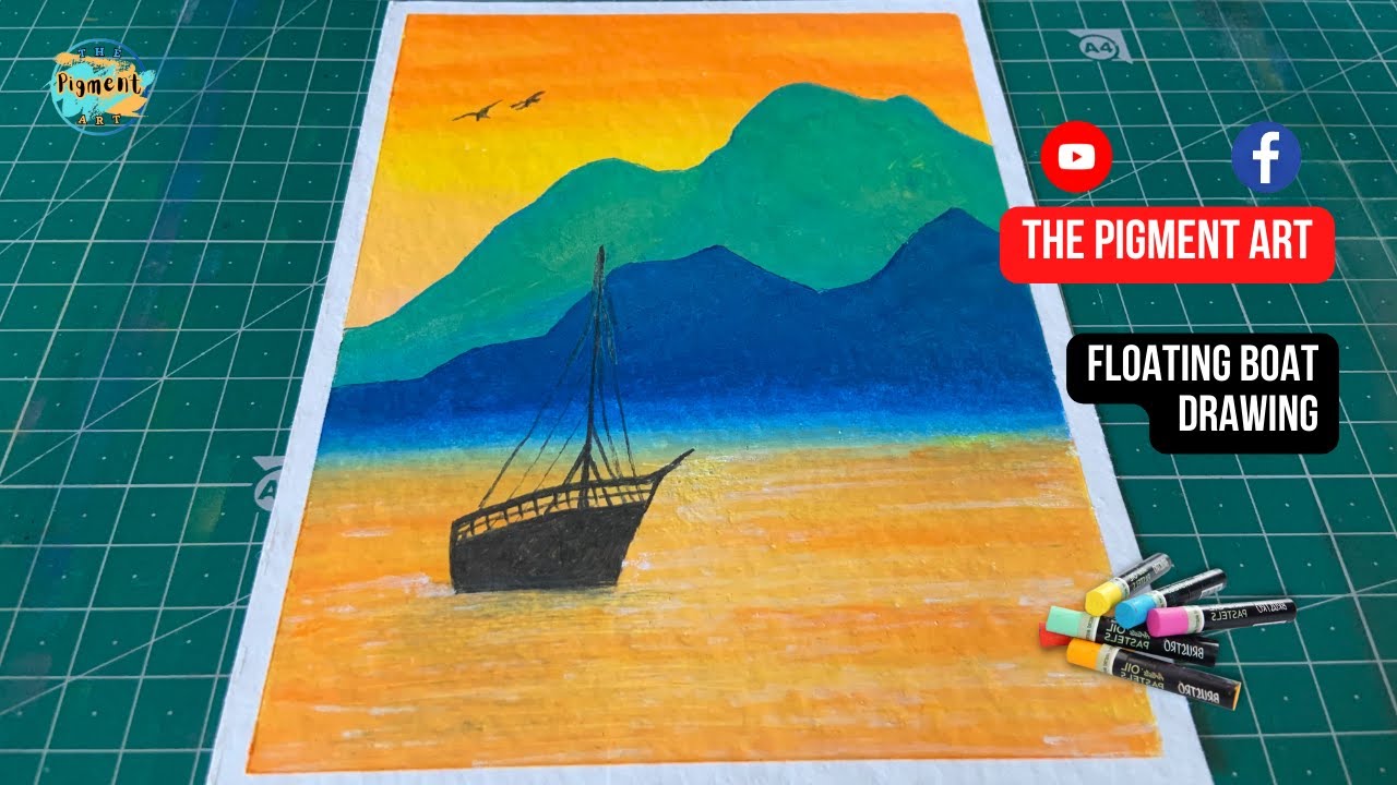 The Best Guide to Creating Stunning Floating Boat Drawing #thepigmentart #oilpasteldrawing #art