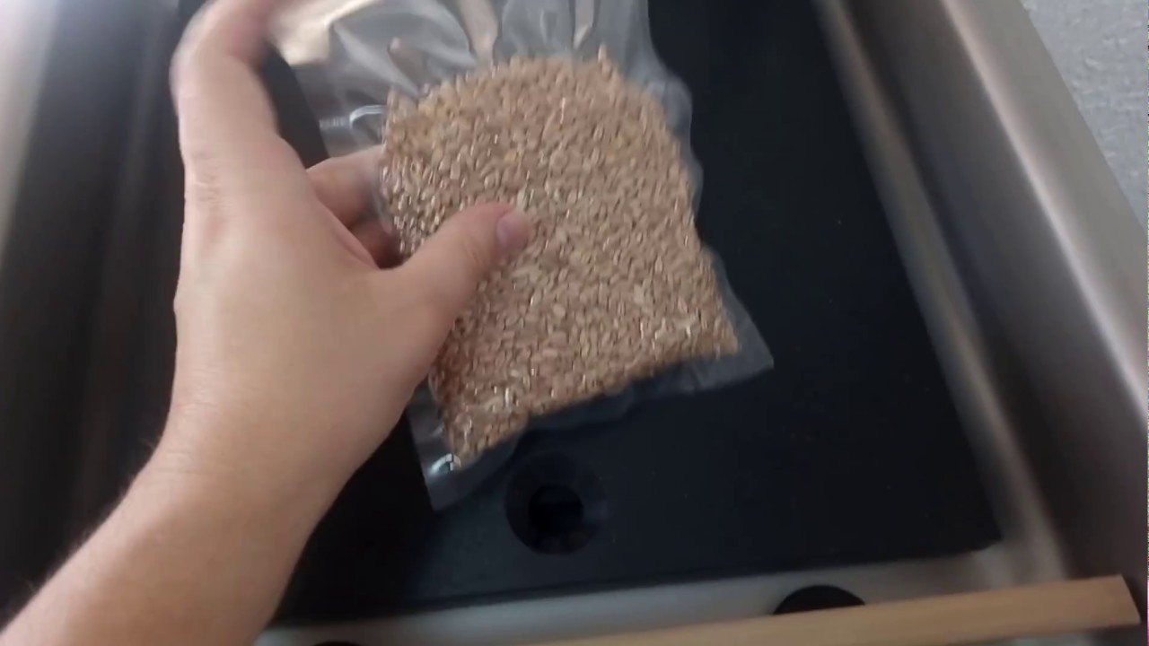 Henkelman BOXER 35 ACS packing of wheat in small bags (vakum pakerica BOXER 35 pakovanje pšenice)