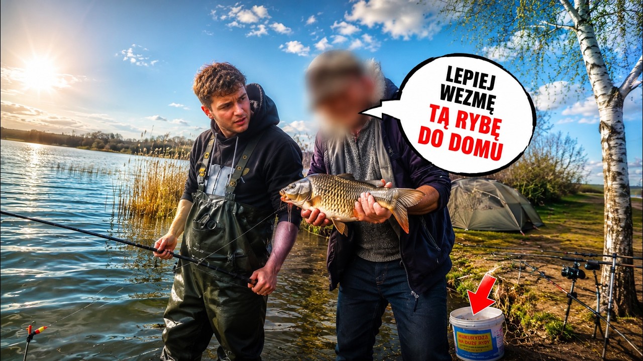 ŁOWILIŚMY SPOKOJNIE RYBY I PRZYSZEDŁ DO NAS TEN GOŚĆ...
