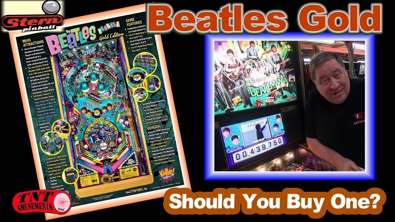 #1454 Stern BEATLES GOLD новый пинбольный автомат и сравнение с SEA WITCH - TNT Amusements